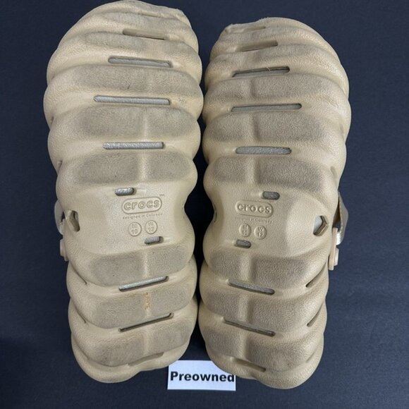 Crocs Echo Clog Unisex Clogs Wheat 207937 Men’s 10/ Women’s 12 Preowned - Picture 5 of 5